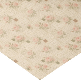 Papel De Seda Colagem de Letras e Rosas Manuscritas de Vintage