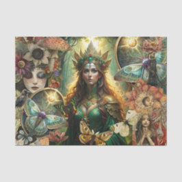 Papel De Seda Colagem de Mídia Mista de Fantasia Decoupagem