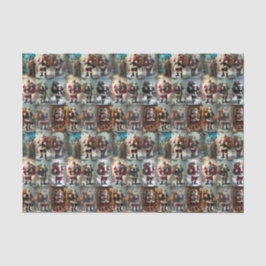 Papel De Seda Colagem de natais vintages | Feriado Retroativo