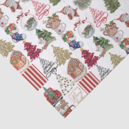 Papel De Seda Colagem de natais vintages | Presente de Feriado R