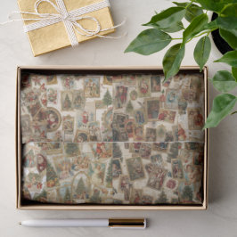 Papel De Seda Colagem de Natal Vitoriano Vintage Festa Retro