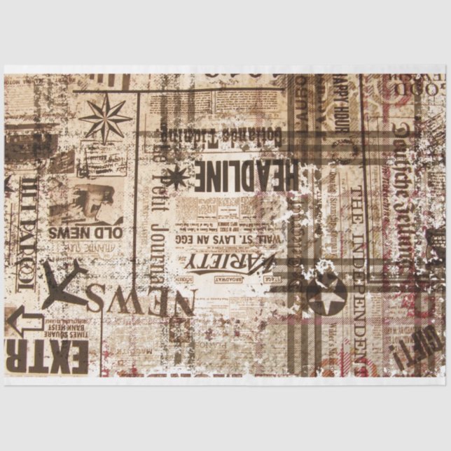 Papel De Seda Colagem de Notícias Diárias de Edward Martin (Frente )