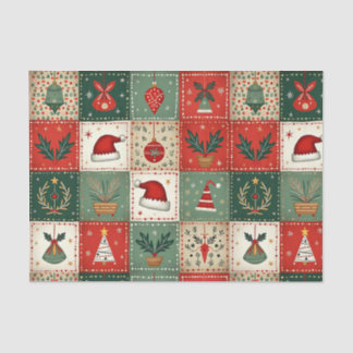 Papel De Seda Colagem de Patches de Natal