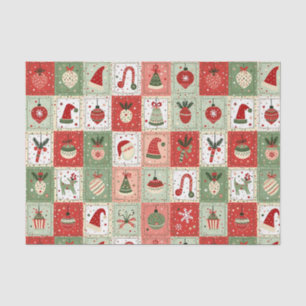 Papel De Seda Colagem de Patches de Natal