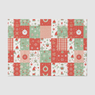 Papel De Seda Colagem de Patches de Natal