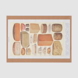 Papel De Seda Colagem de Vintage do Queijo Doméstico 1923 Decoup