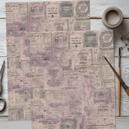 Papel De Seda Colagem Francesa Antiga