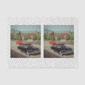 Papel De Seda Colagem ou presente de desacoplamento de carro vin