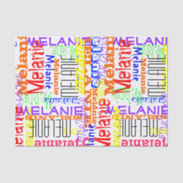 Papel De Seda Colagem Personalizada de Nomes Personalizados Colo
