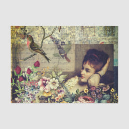 Papel De Seda Colagem Vintage Lady