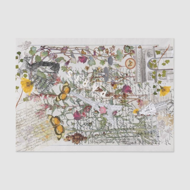 Papel De Seda Colagem Vitoriana de Crazyquilt (Frente )