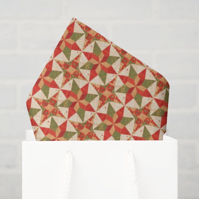 Papel De Seda Colcha Estrela de Natal (Sacola de presentes)