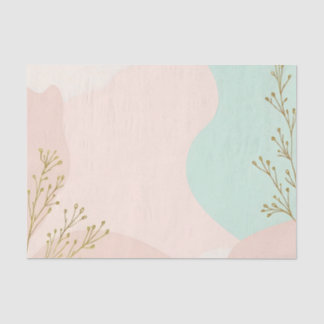 Papel De Seda Coleção Abstrata Rosa Bege Mint Tendência