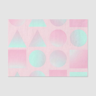 Papel De Seda Coleção Abstrata Tendência Rosa Bege com Verde Cla