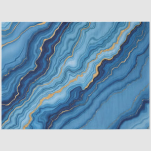 Papel De Seda Coleção Azure Dourada de Marble Moderno