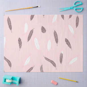 Papel De Seda Coleção Boho de Penas Populares de Luxo