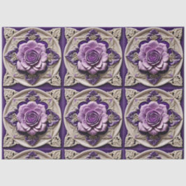 Papel De Seda Coleção de Bela Bonita de Rosas Roxos