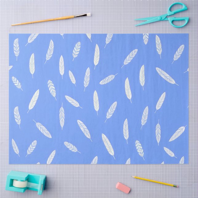 Papel De Seda Coleção de Boho de Luxúria de Penas Modernas (Arte )