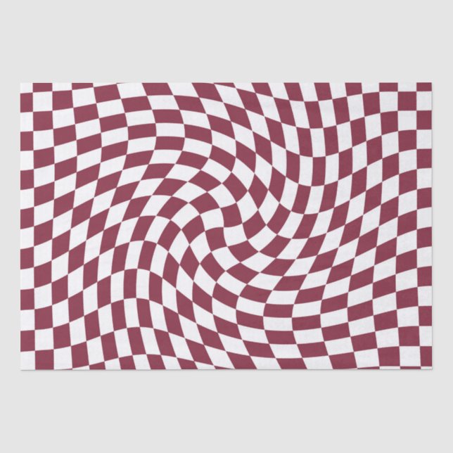 Papel De Seda Coleção de Casamento Violeta Borgonha Xadrez (Frente )
