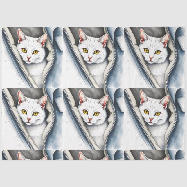 Papel De Seda Coleção de Gatos de Linda Mola Moderna e Bonita (Frente )