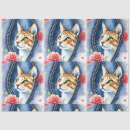 Papel De Seda Coleção de Gatos de Lindas Cegas de Água