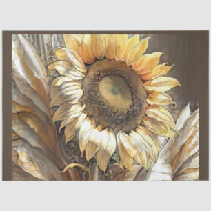 Papel De Seda Coleção de Girassóis de Arte Moderna