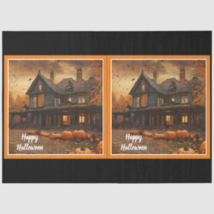 Papel De Seda Coleção de Halloween de Pumpkin House Spooky