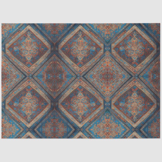 Papel De Seda Coleção de Padrões Antigos e Bonitos Persa Moderno (Frente )