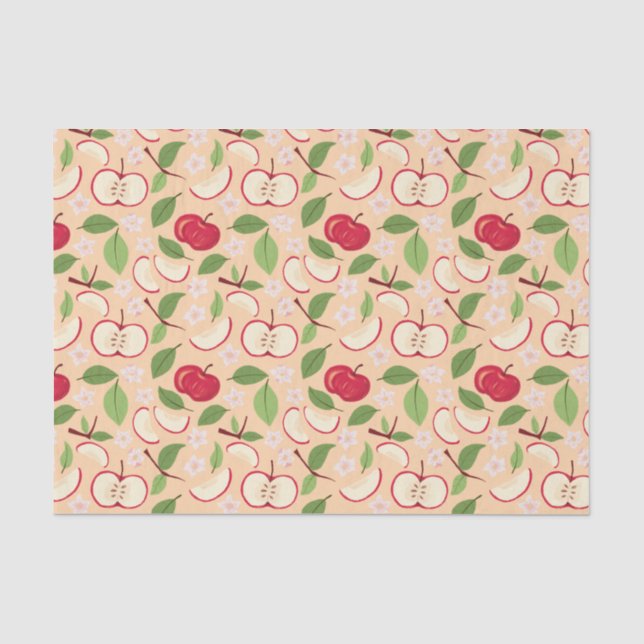 Papel De Seda Coleção de Padrões da Cesta de frutas - Maçãs (Frente )