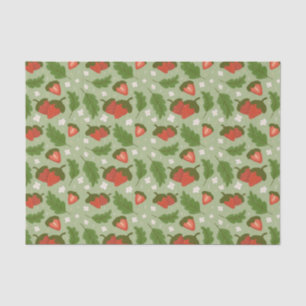 Papel De Seda Coleção de padrões da fruta - Morangos