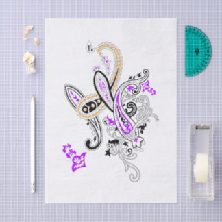 Papel De Seda Coleção de Paisley Botânico Luxuoso