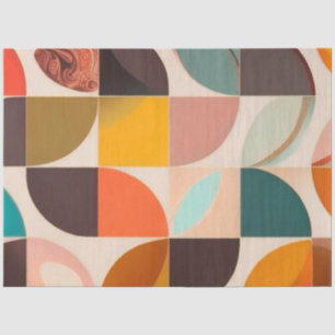 Papel De Seda Coleção de quadrados de Abstrato de Tendência Retr