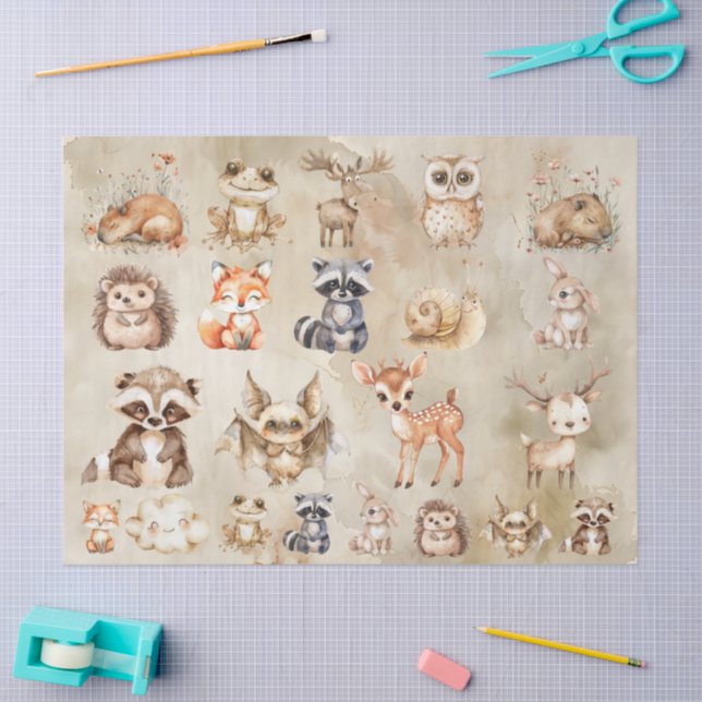 Papel De Seda Coleção de Separação de Animais Aquíferos (Arte )