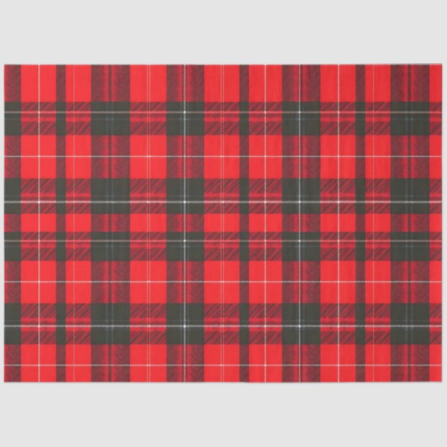 Papel De Seda Coleção de Tartan Tradicional Vermelho xadrez (Frente )