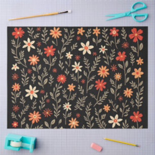 Papel De Seda Coleção de Tendências Florais Lindas da Vintage