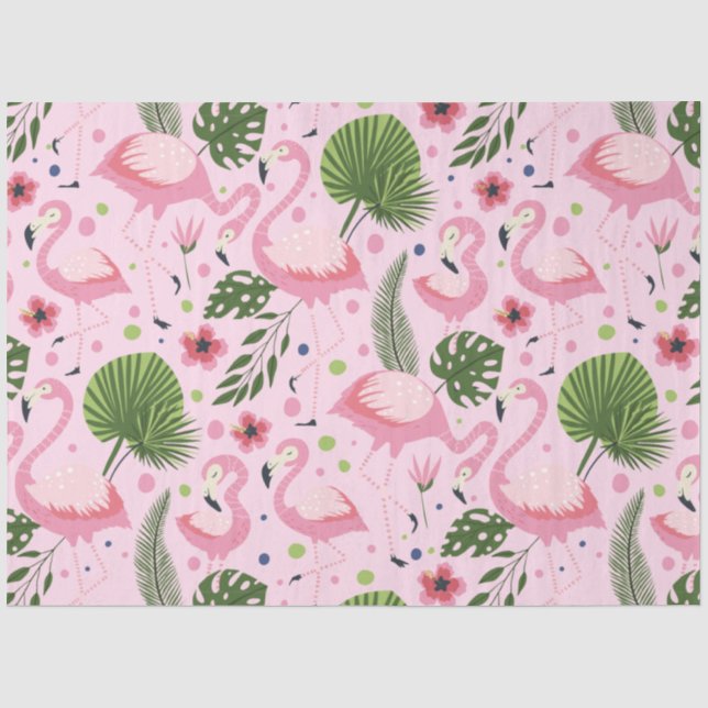 Papel De Seda Coleção de Verão Flamingo Um Design 10 (Frente )