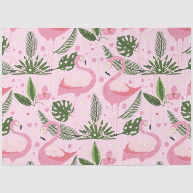 Papel De Seda Coleção de Verão Flamingo Um Design 10 (Frente )