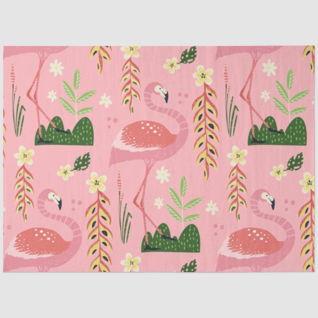 Papel De Seda Coleção de Verão Flamingo Um Design 7 (Frente )