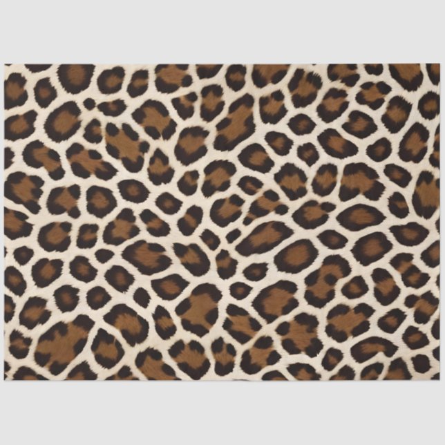 Papel De Seda Coleção Elegante de Leopardo Branco Popular de Lux (Frente )
