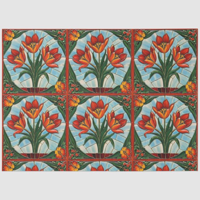 Papel De Seda Coleção Lindo de Tulips Trendy (Frente )
