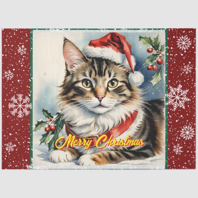 Papel De Seda Coleção Moderna de Natal Belo Feriado (Frente )