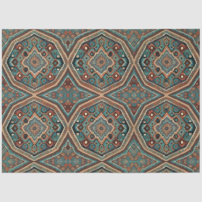 Papel De Seda Coleção Moderna de Padrões Antigos Turcos (Frente )