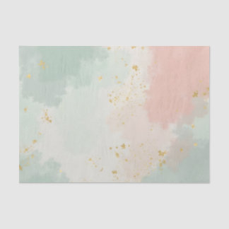 Papel De Seda Coleção Popular Abstrata Rosa Beijo Menta