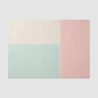 Papel De Seda Coleção Popular de Rosa Bege e Verde Menta Abstrat