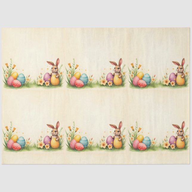 Papel De Seda Coleção Popular do Pequeno Coelho páscoa (Frente )