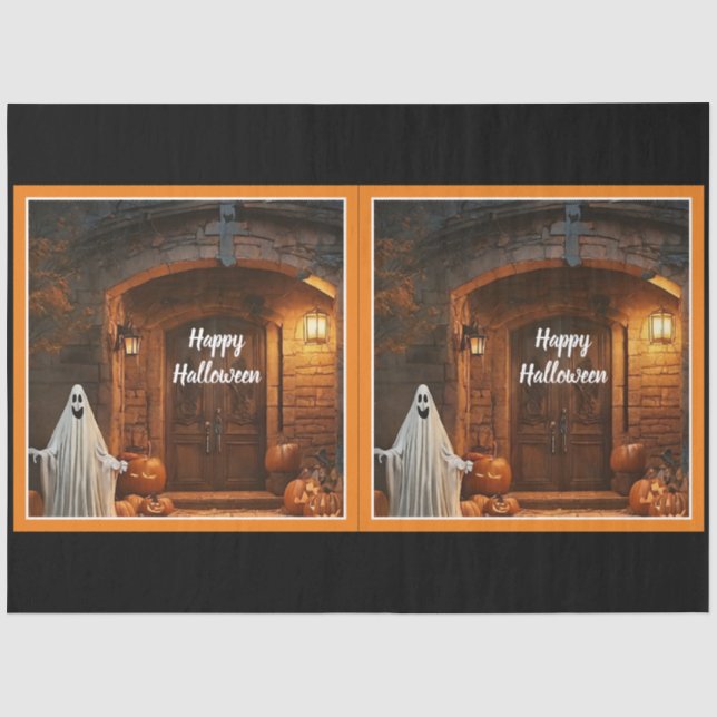 Papel De Seda Coleção Spooky Ghost Halloween (Frente )