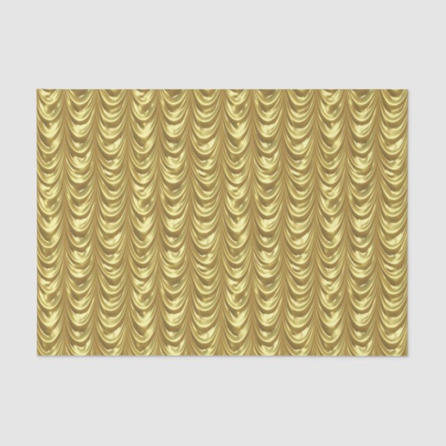 Papel De Seda Coleta de Padrão Dourado (Frente )