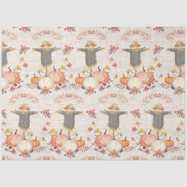 Papel De Seda Colheita de Abóbora de outono Folha de Folha Disso (Frente )