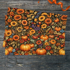 Papel De Seda Colheita de Outono com Cores Vibrantes de Outono