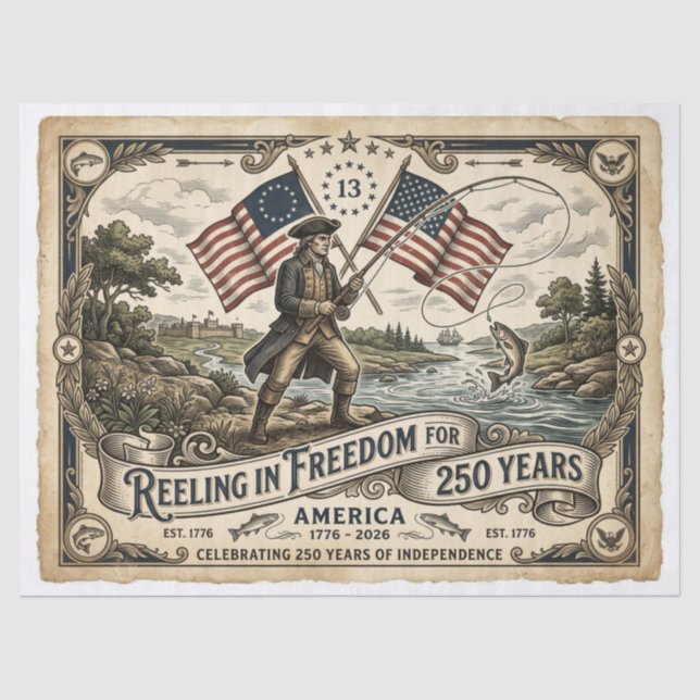 Papel De Seda Colhendo Liberdade há 250 Anos (Frente )